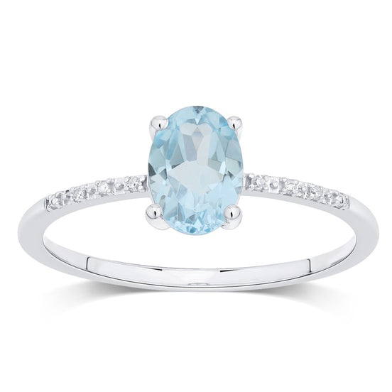 Lou Ovale Topaze & Diamants 1,10ct I