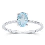 Lou Ovale Topaze & Diamants 1,10ct I
