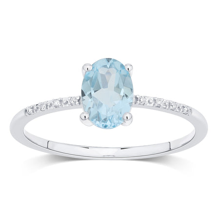 Lou Ovale Topaze & Diamants 1,10ct I