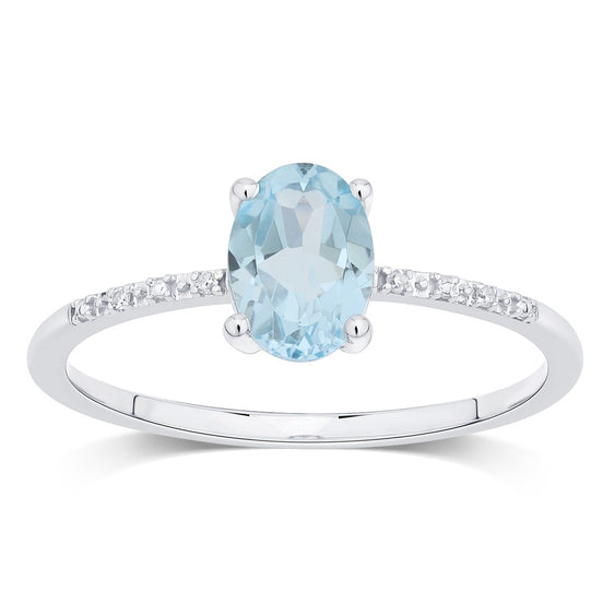 Lou Ovale Topaze & Diamants 1,10ct I