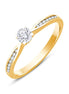 Solitaire Accompagné Serti Clos Diamant 0,34ct