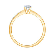 Solitaire Accompagné Serti Clos Diamant 0,34ct
