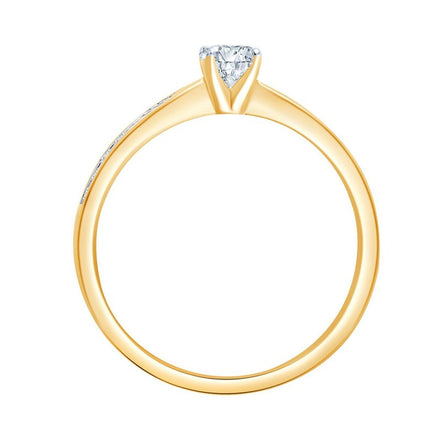 Solitaire Accompagné Serti Clos Diamant 0,34ct