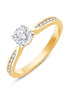Solitaire Accompagné Serti Clos Diamant 0,63ct