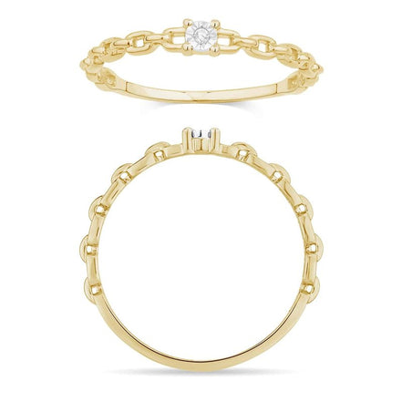 Solitaire Serti Clos Diamant 0,01ct