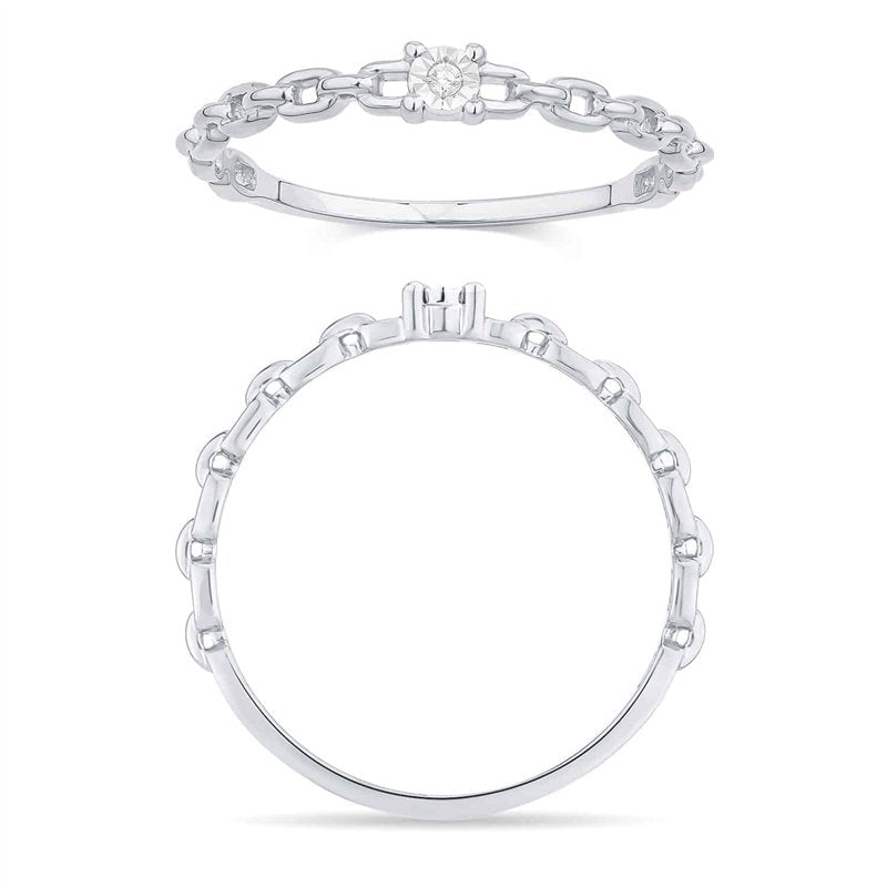 Solitaire Serti Clos Diamant 0,01ct