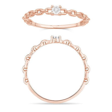 Solitaire Serti Clos Diamant 0,01ct
