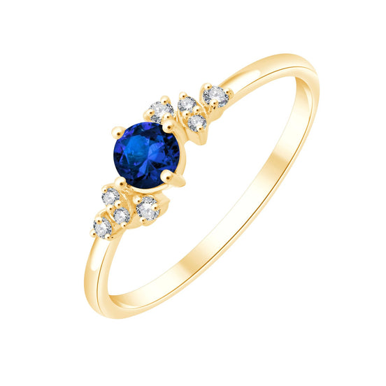 Saphir et diamants 0,06ct V