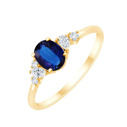 Serti clos saphir & diamants 0,11ct II