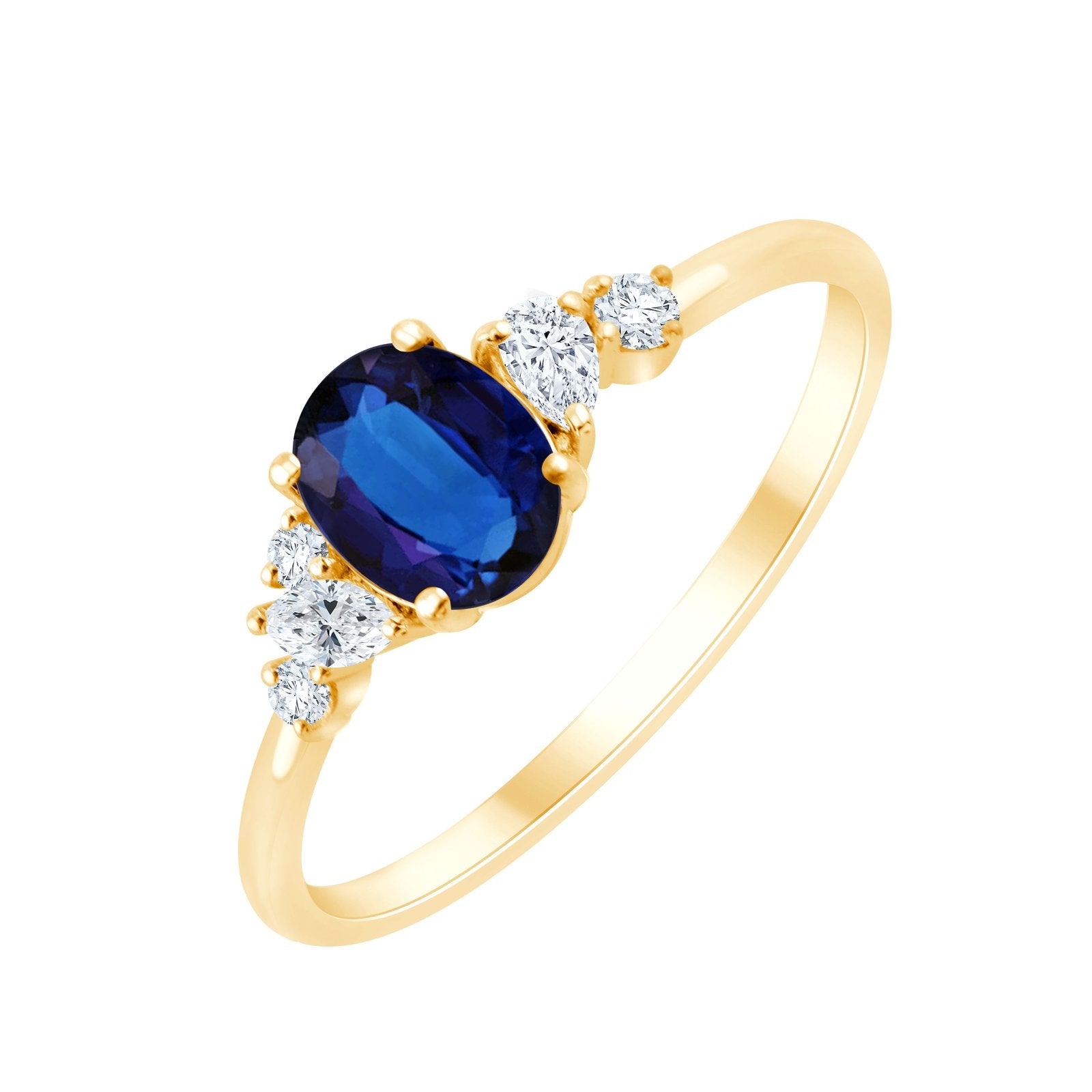 Serti clos saphir & diamants 0,11ct II