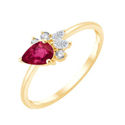 Rubis et diamants 0,6 ct