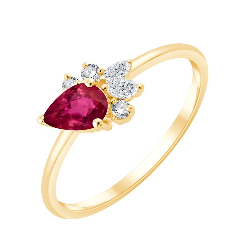 Rubis et diamants 0,6 ct
