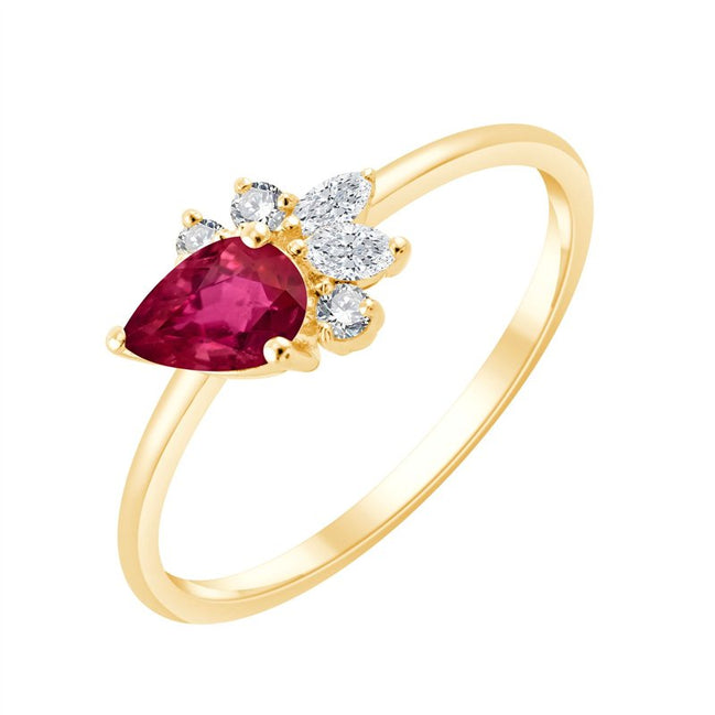Rubis et diamants 0,6 ct