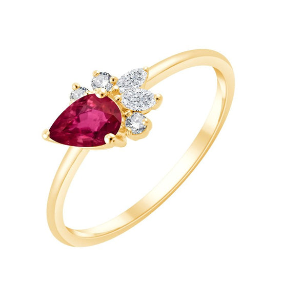 Rubis et diamants 0,6 ct