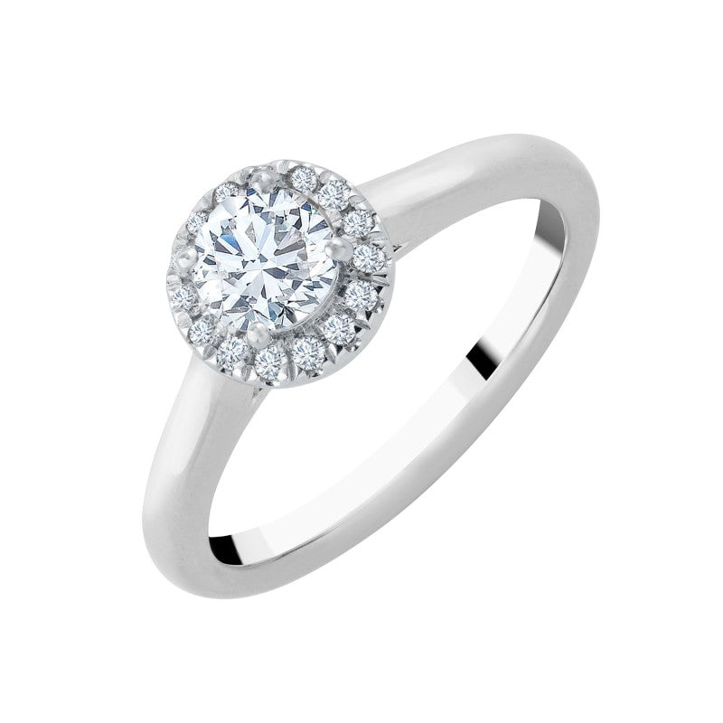 SOLITAIRE ENTOURÉ MAYA N°1 - 0.38 CT