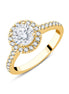 Solitaire Accompagné Serti Clos Diamant 1,43ct