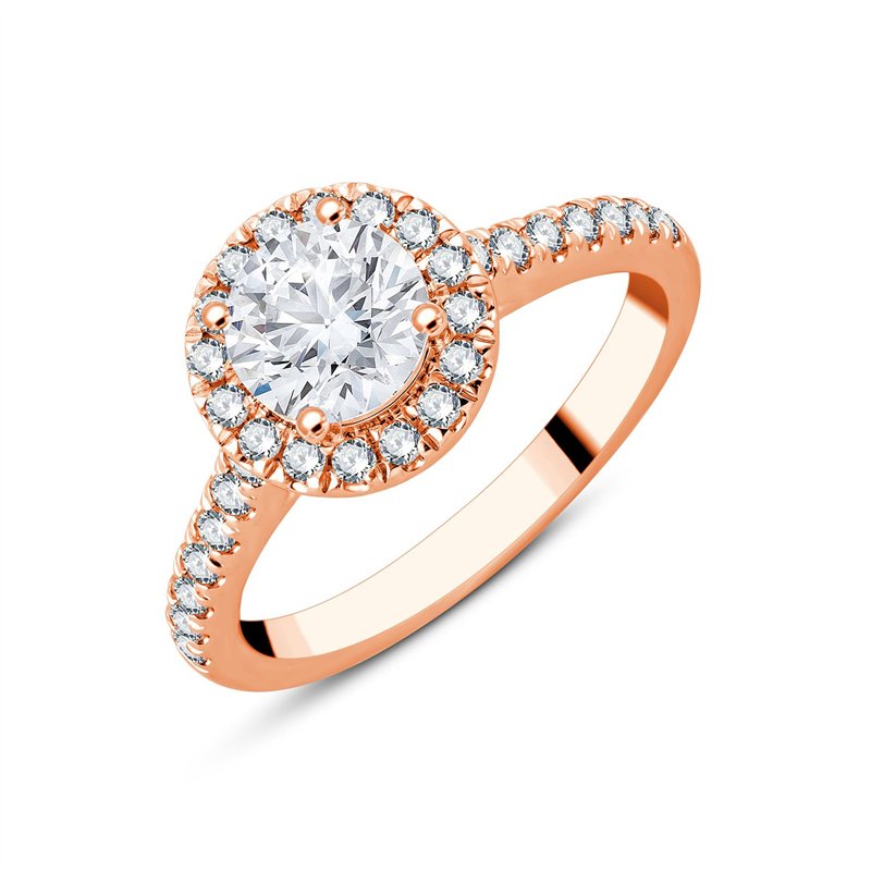 Solitaire Accompagné Serti Clos Diamant 1,43ct