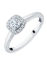 Surrounded Round Diamond 0.30ct