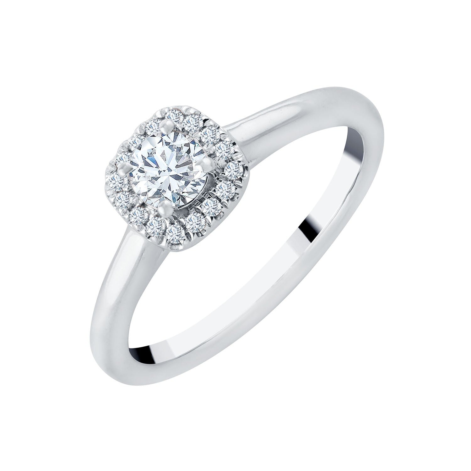 Surrounded Round Diamond 0.30ct