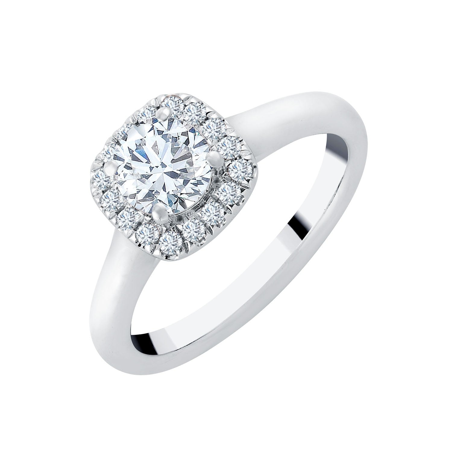 Surrounded Round Diamond 0.70ct