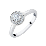 Surrounded by Round Diamond 0.30ct I
