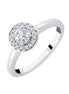 Surrounded by Round Diamond 0.30ct I