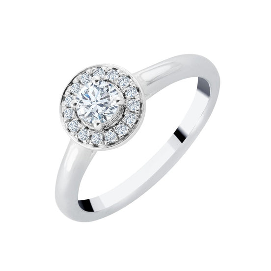Surrounded by Round Diamond 0.30ct I