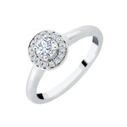 Surrounded by Round Diamond 0.30ct I