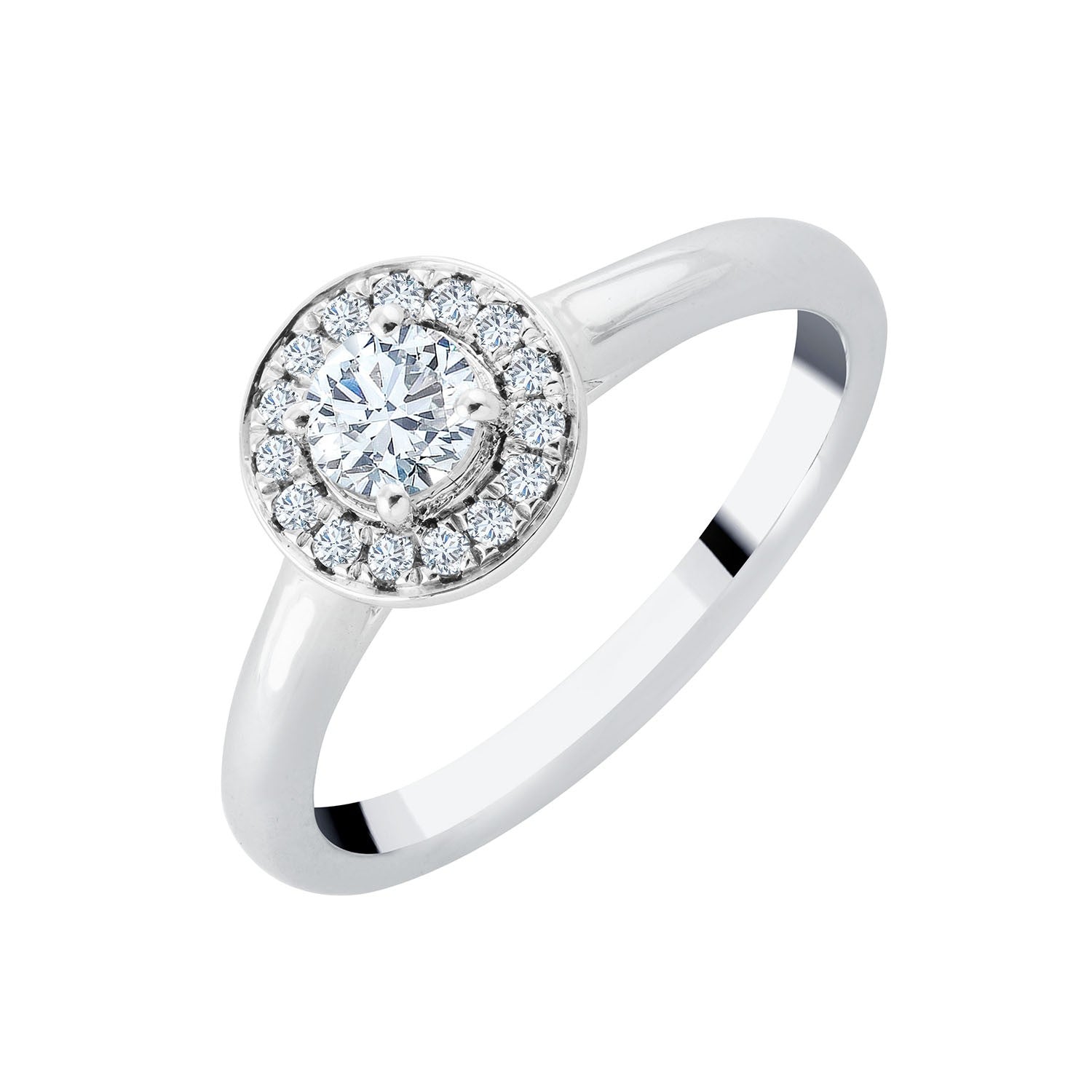 Surrounded by Round Diamond 0.30ct I