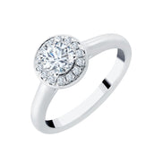 Surrounded Round Diamond 0.50ct I