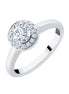 Surrounded Round Diamond 0.50ct I