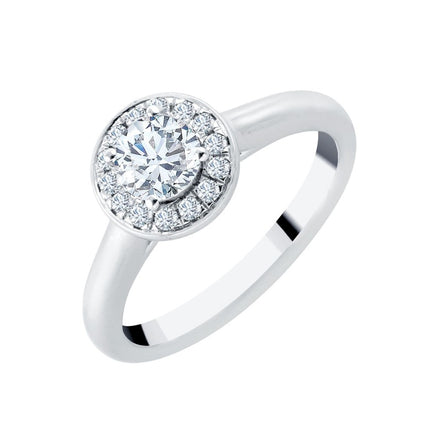 Surrounded Round Diamond 0.50ct I