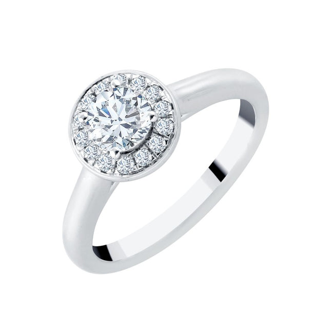 Surrounded Round Diamond 0.50ct I