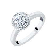 Surrounded Round Diamond 0.50ct I