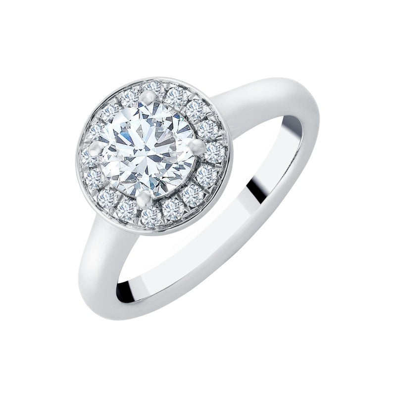 Surrounded Round Diamond 1.00ct