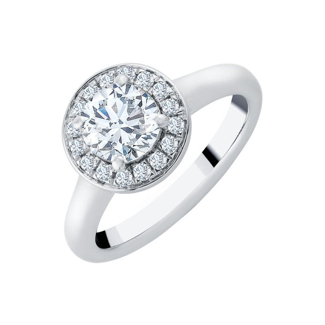 Surrounded Round Diamond 1.00ct