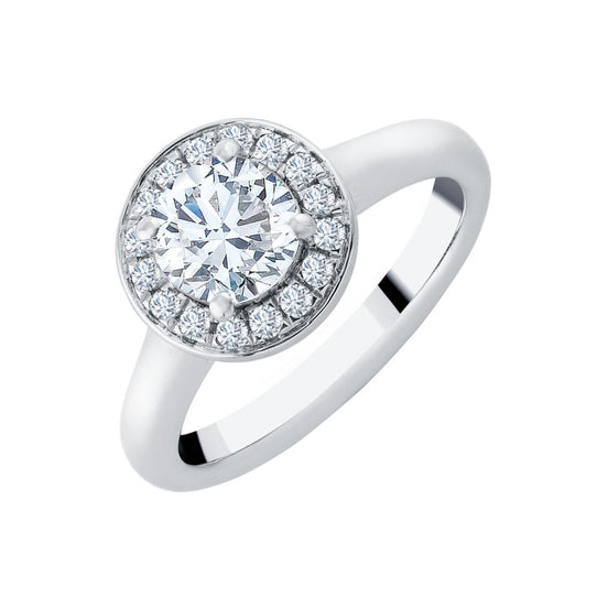 Surrounded Round Diamond 1.00ct