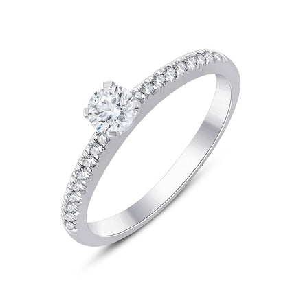 Bague Sertie de Diamant Rond à Griffes 0,30ct II