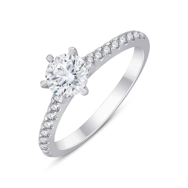 Rond Serti Griffe Diamant 0,70ct I