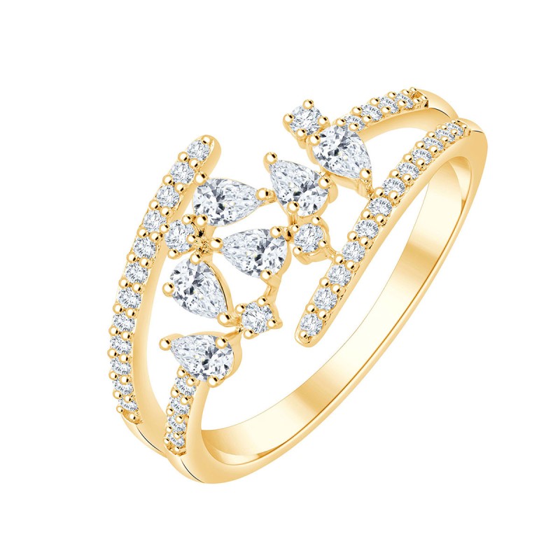 Primavera Poire Serti Griffe Diamant 0,566ct