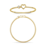 Serti Clos Cœur Diamant 0,01ct