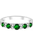 Bague, Alliance Émeraude & Diamants 0,65ct