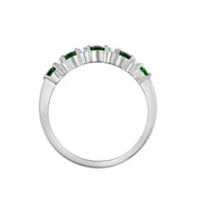 Bague, Alliance Émeraude & Diamants 0,65ct