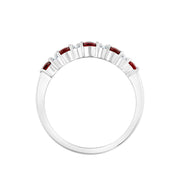 Bague, Alliance Rubis & Diamants 0,65ct