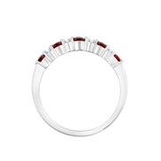 Bague, Alliance Rubis & Diamants 0,65ct
