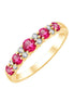 Half Eternity Ring Ruby & Diamonds 0.1ct