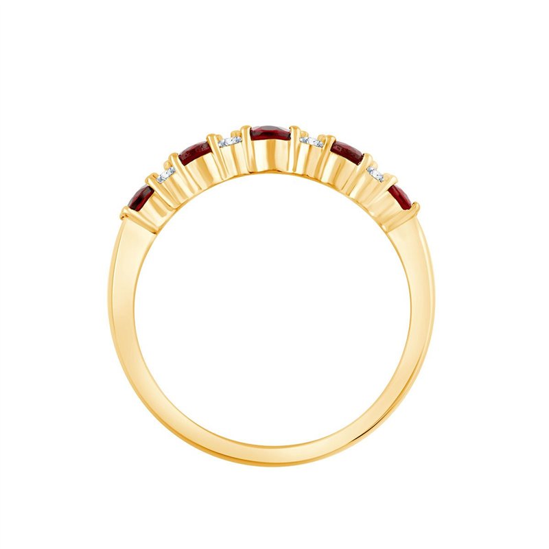 Half Eternity Ring Ruby & Diamonds 0.1ct