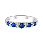 Bague, Alliance Saphir & Diamants 0,65ct