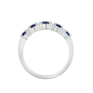 Bague, Alliance Saphir & Diamants 0,65ct