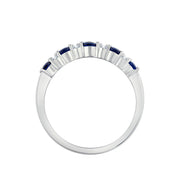 Bague, Alliance Saphir & Diamants 0,65ct